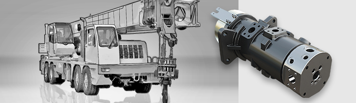 Hydraulic swivel joint for Rough-terrain crane trucks