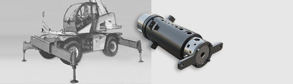 Hydraulic swivel joint for Telescopic swivelling